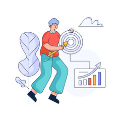 Check out flat illustration of media user 
