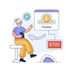 Check out flat illustration of media user 