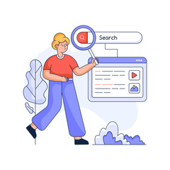 Check out flat illustration of media user 