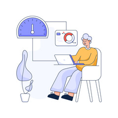 Check out flat illustration of media user 