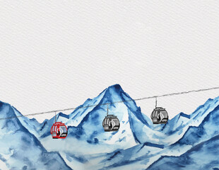 Aspen Gondola Winter Mountains © elizabeth