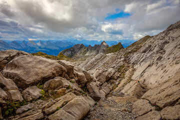 Fototapeta premium Blick vom Säntis zu den Churfirsten