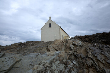Newquay Cornwall UK 09 13 2022 the old lifeboat station 1899-1935 with the steepest  slip in the...