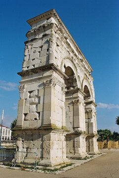 Arch of Germanicus, Saintes, Charente-Maritime, Nouvelle-Aquitaine, France.