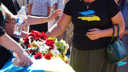 Ukraine. War. The funeral of Ukrainian soldiers who died during the Russian invasion of Ukraine....