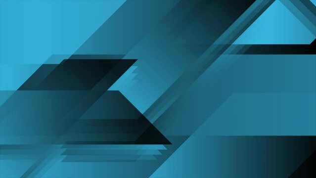 Dark blue tech geometric minimal abstract background. Seamless looping motion design. Video animation Ultra HD 4K 3840x2160