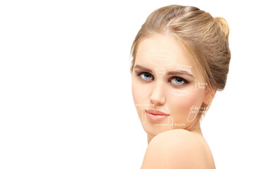 Fototapeta premium Treatment area for anti-wrinkle injection