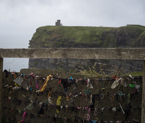 cliffs of moher bracelets hanging on a wood