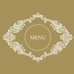 Oriental vector damask patterns for greeting cards and wedding invitations. 