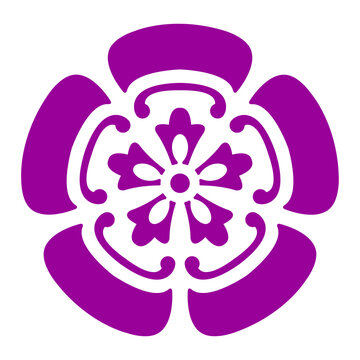 Purple flower kamon
