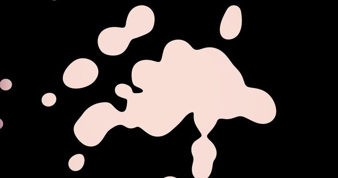 Liquid Ink Bubbles Shapes Splash Motion Flow Explosion Animation Cartoon Style