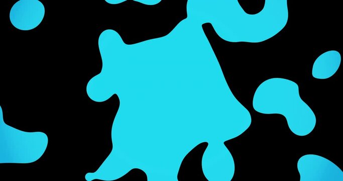 Liquid Ink Bubbles Shapes Splash Motion Flow Explosion Animation Cartoon Style