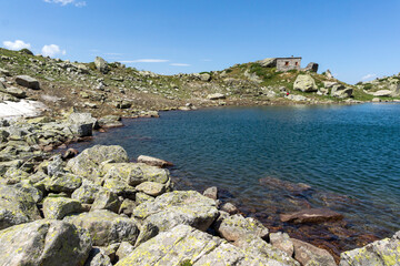 Landscape of Rila Mountain near The Scary lake, Bulgaria