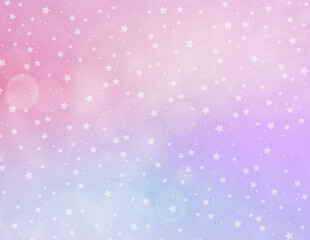 Magic background with princess colors. Fantasy gradient with stars texture