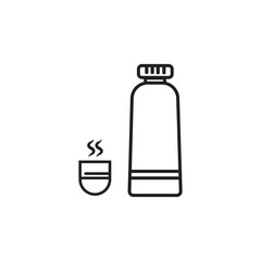 thermos icon logo vector design template