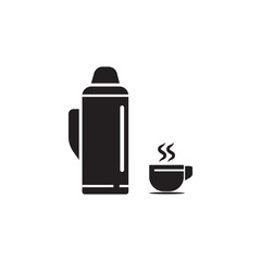 thermos icon logo vector design template