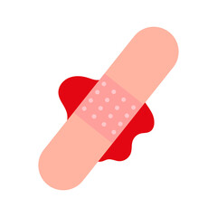 medical patch blood. Health care. Vector illustration. Stock image.