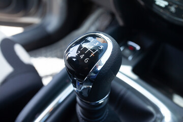 manual gearbox, Car gearbox lever, 6 speed gearshift leather handle