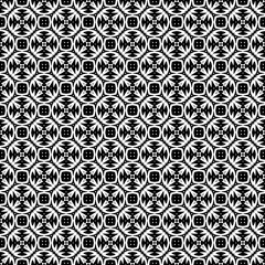 Black and white seamless pattern texture. Greyscale ornamental graphic design. Mosaic ornaments. Pattern template. Vector illustration. EPS10.