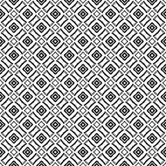 Black and white seamless pattern texture. Greyscale ornamental graphic design. Mosaic ornaments. Pattern template. Vector illustration. EPS10.