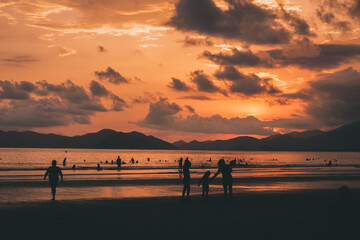 Fototapeta premium sunset on the beach