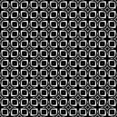 Black and white seamless pattern texture. Greyscale ornamental graphic design. Mosaic ornaments. Pattern template. Vector illustration. EPS10.