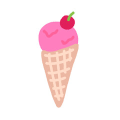 strawberry ice cream , graphic design for presentation, marketing, art, illustration, t-shirt design, icon, logo, symbol, advertising, online media