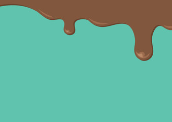 上からチョコレートが溶けて垂れてくる背景（ミントチョコ）