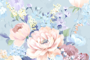 Watercolor flower rose peony butterflypainting, elegance, watercolor, insect, ornamental, petal,...