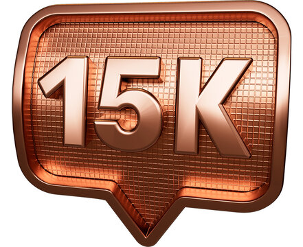 Icon 15k Followers 3d Gold