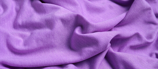 Texture of lilac fabric as background, closeup