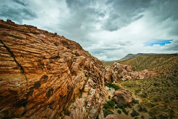 Obraz premium Red Rock Canyon National Conservation Area Cloud Sky Mountain Natural landscape Bedrock
