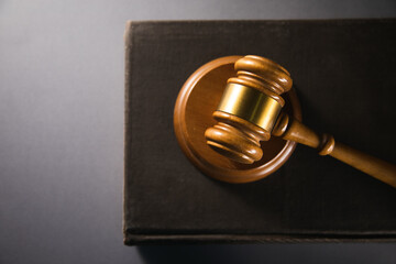 Judge's gavel and book.