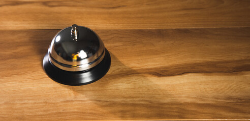 Hotel service bell , concept of first class service business.