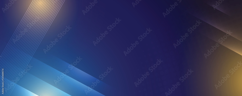 Wall mural abstract modern blue background with bright elements, parallel lines and geometric shape in vector i