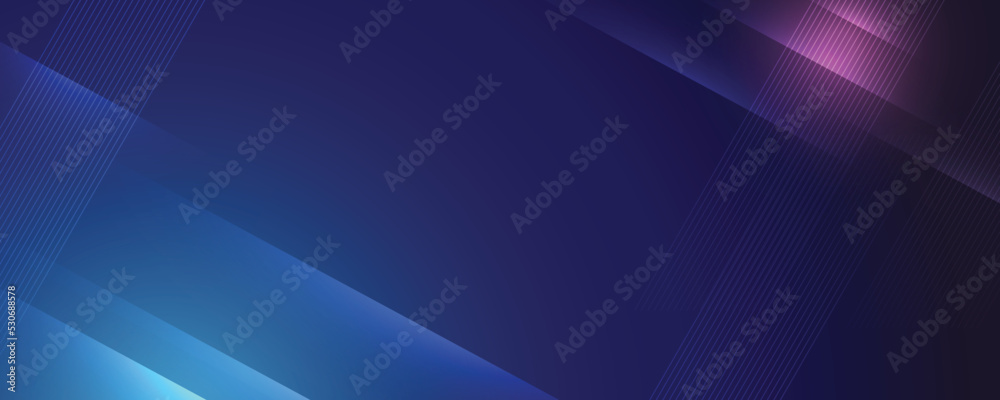 Wall mural abstract modern blue background with bright elements, parallel lines and geometric shape in vector i