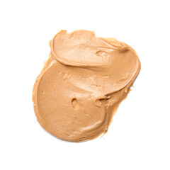 Sample of nut butter on white background