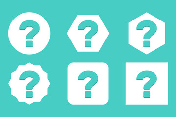 Question mark, FAQ sign, Help symbol, vector mark symbols light blue style. Question mark Icon Set.