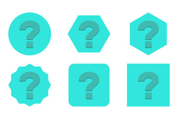Question mark, FAQ sign, Help symbol, vector mark symbols light blue style. Question mark Icon Set.