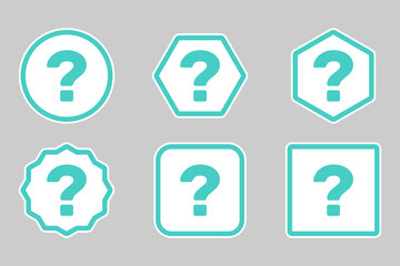 Obraz na płótnie Canvas Question mark, FAQ sign, Help symbol, vector mark symbols light blue style. Question mark Icon Set.