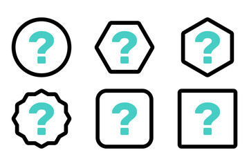 Question mark, FAQ sign, Help symbol, vector mark symbols light blue style. Question mark Icon Set.