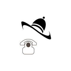 shopping phone vector icon illustration bag graduation hat drawing