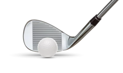 Foto op Canvas Transparent PNG of Black Golf Club Wedge Iron and Golf Ball © Andy Dean