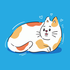 Cute cat character. vector illustration flat design. activity-11