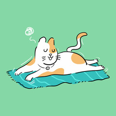 Cute cat character. vector illustration flat design. activity-11