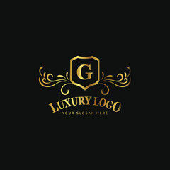 Luxury logo template for fashion boutique, hotel or restaurant branding