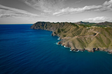 La Manga Resort on the Mediterranean Ocean in Spain. Aerial view - 