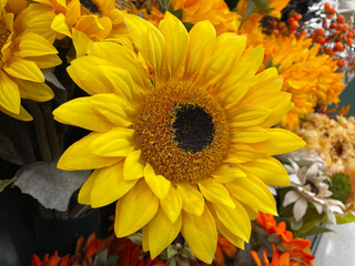 floral abstract background yellow sun flower