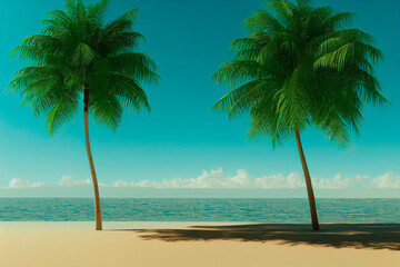 Obraz na płótnie Canvas Tropical Palm Beach