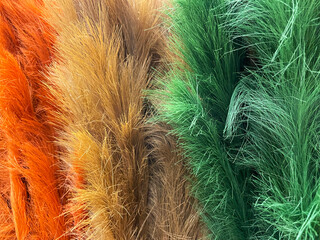floral abstract background furry and colorful beige green and orange